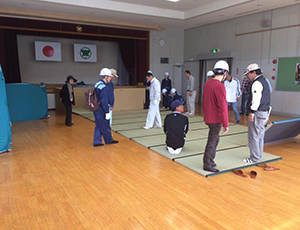 岐阜県大野町の防災訓練に参加。