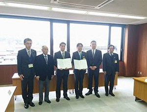 富山県小矢部市との防災協定を締結。